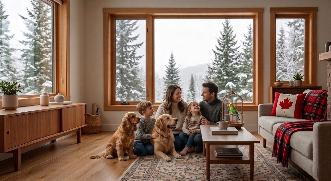 Rabbit being gently groomed at home by a Canadian pet owner